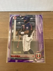 2022 Bowman Prospects Purple Pattern Border /199 Misael Urbina #BP-86 - Picture 1 of 4
