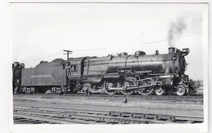 Pennsylvania Railroad ~Engine 5498 (4-6-2)  Vintage RPPC Real Photo Postcard - Picture 1 of 2