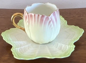 VINTAGE DEMITASSE/ZIERLICHE TEETASSE & UNTERTASSE TULPENDESIGN - Bild 1 von 4
