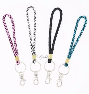 Llavero trenzado de malla de seda cinta de pulsera para llave, soporte de insignia de identificación - Imagen 1 de 9