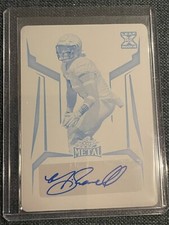 2023 Leaf Metal NOAH SEWELL Oregon Chicago Bears CyanPrinting Plate  Auto 1/1
