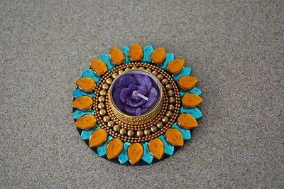 Candelabro flotante decorativo con velas Foto 1 de 2