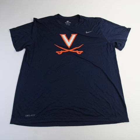 Virginia Cavaliers Nike Dri-Fit Short Sleeve Shirt Men's Navy Used Cover