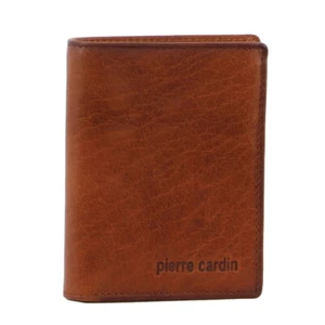 Pierre Cardin Mens Wallet Leather Tri-Fold Credit Card Slots Slim RFID - Tan - Picture 1 of 3
