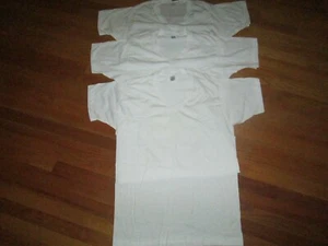 Deadstock LOT 3 Vtg 80s 90s Munsingwear Plain White V Neck T Shirt MADE IN USA L - Picture 1 of 7