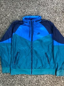 Nike Men's L Windrunner Jacket AR2209-381 Retro-Style Hooded Zip-Up Windbreaker - Picture 1 of 16