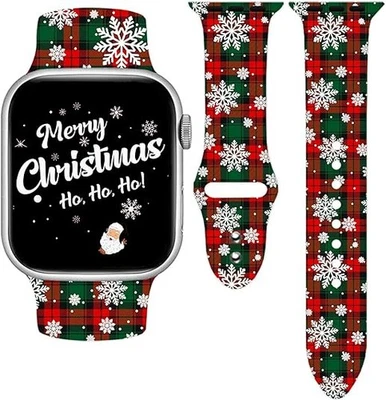 Correa de reloj Cyntan Navidad copo de nieve vacaciones compatible con Apple Watch 38 Foto 1 de 4