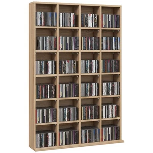 HOMCOM DVD CD Media Storage Rack, Video Display Unit, Natural - Picture 1 of 11