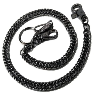 DK Simple Twist Biker Trucker Keychain Key Jean Wallet Chain (23") Black CS130 - Picture 1 of 5