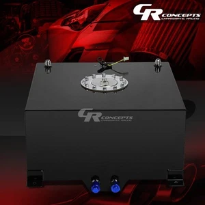 10 GALLON/38L LIGHTWEIGHT BLACK COATED ALUMINUM GAS FUEL CELL TANK+LEVEL SENDER - Bild 1 von 4