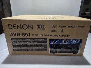 EUC Denon AVR-591 5.1 Ch HDMI Home Theater ARC Receiver Bundle W/ Remote - Picture 1 of 7