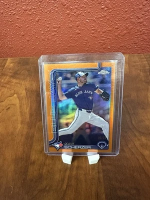 2025 Topps Chrome Max Scherzer #260 True Orange Refractor/25 🧡🔥 Raro Foto 1 de 2