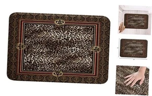 Leopard Non Slip Bath Mat Safari Cheetah Print Shaggy Absorbent 20"x32" Multi 8 - Picture 1 of 8
