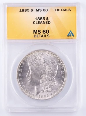 Certified 1885 Morgan Silver Dollar ANACS MS60 Silver $1  - Image 1 of 4