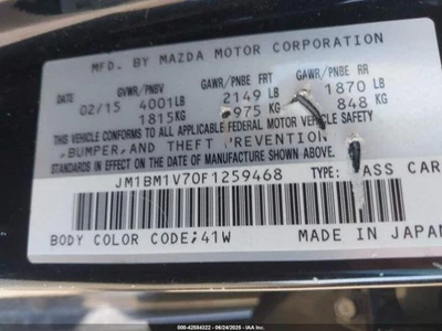 Used HVAC Blower Motor fits: 2015 Mazda 3  Grade A - Image 1 of 4