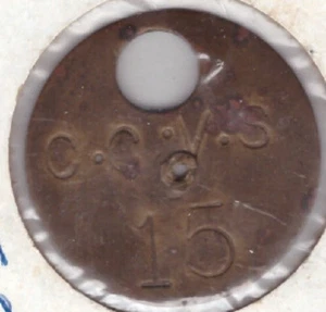 C C V S Coal Mining Co Tool Check #15 WV TN KY VA B - Imagen 1 de 2