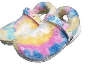 Crocs Schuhe Herren 6 Damen 8 klassische Fell sicher gefüttert Slipper Clogs mehrfarbig gebraucht, in einwandfreiem Zustand - Bild 1 von 12