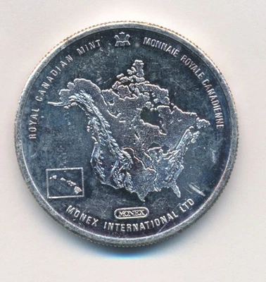 1982 EAGLE 1 ONE TROY OUNCE .999 SILVER ROUND ROYAL CANADIAN MINT - Image 1 of 2