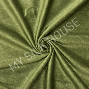 Green Velvet Fabric Polyester Silk Style, Material for Bridal Gown - Picture 1 of 1