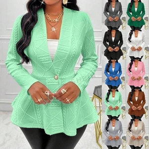 Elegant Women's Long Sleeve Jacket with Breathable Fabric for Everyday Comfort - Picture 1 of 51
