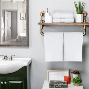 BambooMN Hand Towels Cotton, 14x29 inch, Hand Towels, White 2pack - Picture 1 of 6