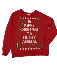 Suéter Pullover Solo en Casa Juvenil XL Feliz Navidad Animal Sucio Iluminado - Imagen 1 de 6
