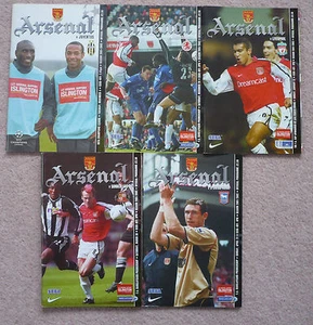 Arsenal Home Programmes 2001/02 - Select from the drop down menu - Picture 1 of 1