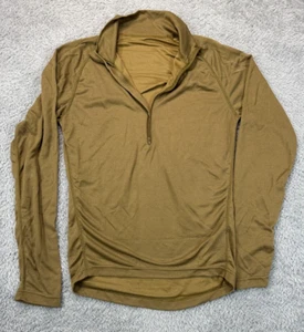US Military Sekri PCU Level 1 Long Sleeve Shirt 1/4 Zip Base Layer Brown Medium - Picture 1 of 7