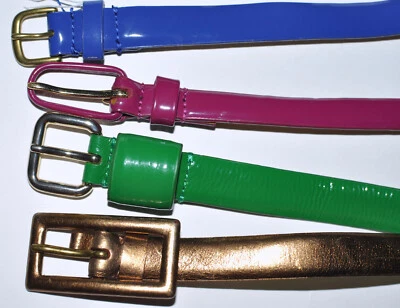 LOT OF 4 LEATHER BELTS J.CREW JCREW BANANA REPUBLIC TALBOTS - SMALL & MEDIUM - Image 1 of 4