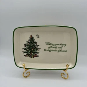 Spode Christmas Tree Sentiment Rectangular Tray NIB - Picture 1 of 4