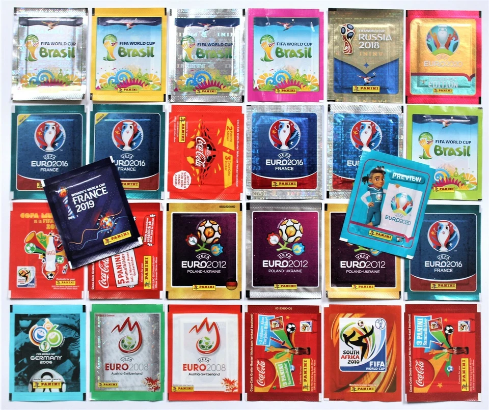 Panini World Cup + EURO Tüte Pack 02 04 06 08 10 12 14 15 16 17 18 19 20 22 23