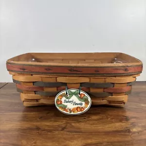 Longerberger 1998 Shades Of Autumn Bakers Bounty Basket Handwoven Vintage - Picture 1 of 15