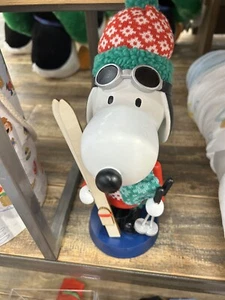 Hallmark 2023 Peanuts Ski Lodge Snoopy Wooden Nutcracker 9” Figurine Goggles - Picture 1 of 7