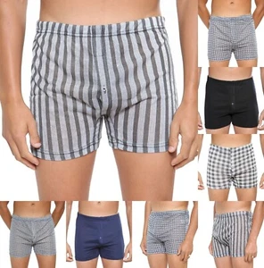 3 pares de pantalones cortos bóxer suaves de tela de polialgodón para hombre tallas S a 5XL - Imagen 1 de 7