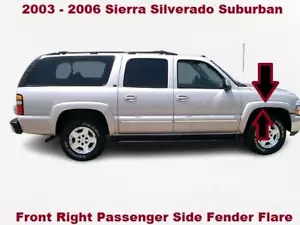 15829687 03 to 06 Suburban Front Right Passenger Fender Flare Molding Silver OEM - Picture 1 of 17