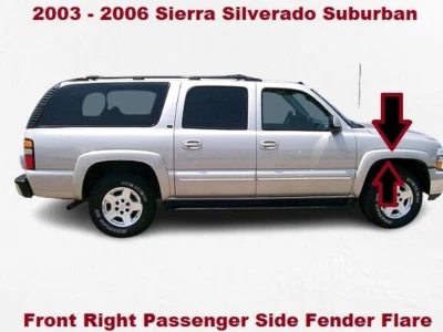 15829687 03 to 06 Suburban Front Right Passenger Fender Flare Molding Silver OEM - Image 1 of 4