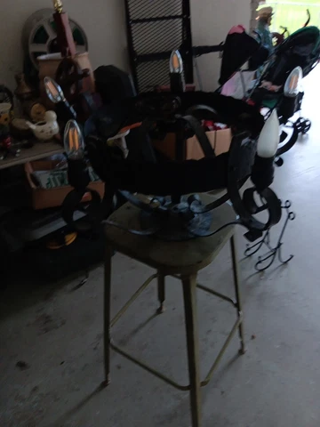 Cast Iron Chandelier Made In 1890 Came Out Of Patio Restaurant Cover