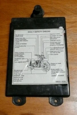 1980 Kawasaki KZ440B KZ440   Under Seat Owner's Manual Cover   Papers Storage - Image 1 of 3