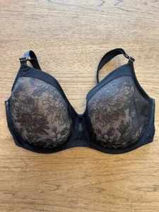SOMA Intimates Black Lace 32DD Lightest Lift Perfect Coverage Bra Underwire - Picture 1 of 2