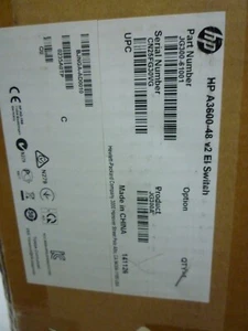 NEW IN SEALED BOX HP A3600-48 v2 EI SWITCH JG300-61001 PROCURVE 48 PORT 10/100 - Picture 1 of 3