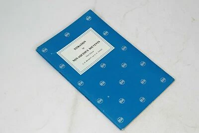 Titration in Non-Aqueous Solvents by AH Beckett & EH Tinley, 1960s Softcover - Image 1 of 3