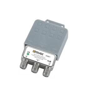 Revez 2 x 1 Way DiSEqC Satellite Switch with Outdoor Cover ( 2/1 , 2 in 1)