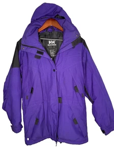 Helly Hansen Tech Men's VTG size M Wtr Proof Ski jacket Purple helly tech - Picture 1 of 24