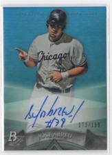 2014 Bowman Platinum Prospect Autographs Blue Refractors Jose Abreu Auto 173/199