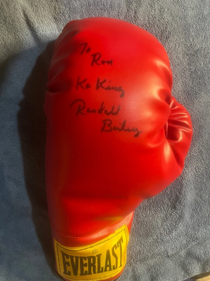 Autographed Randall Bailey KO King Red Everlast Boxing Glove Signed - Image 1 of 4