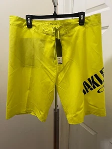 NWT Oakley Mens Ellipse Boardshorts 21 Lazer Yellow 482299OVT Size 38 S11 - Picture 1 of 5