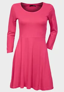 Atmosphere kurz rosa Sommer Skater Kleid Rundhalsausschnitt Länge UK Größe 6 8 10 Mini - Bild 1 von 4