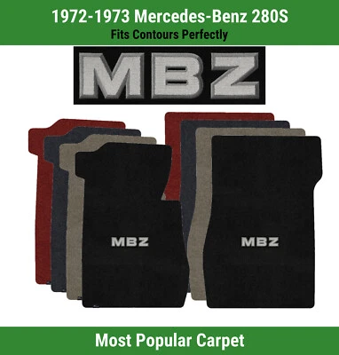 Alfombrillas delanteras Lloyd Ultimat para Mercedes-Benz 280S 72-73 con apliques MBZ Foto 1 de 4