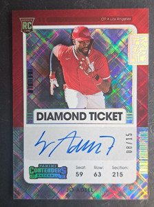 2021 Panini Contenders Diamond Ticket Auto Jo Adell Angels #08/15