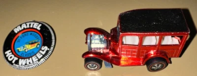 Vintage HOT WHEELS REDLINE 1968 RED '31 CLASSIC FORD WOODY White Interior Rare - Image 1 of 4